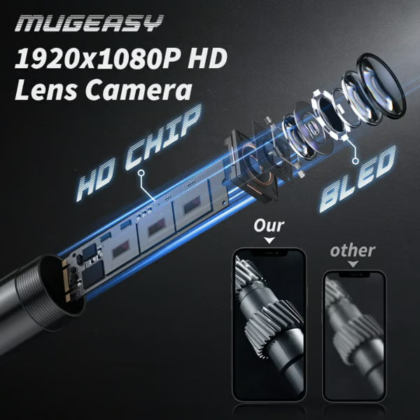 Endoscope Camera Smartphone Compatible 16.4-Foot 1080p