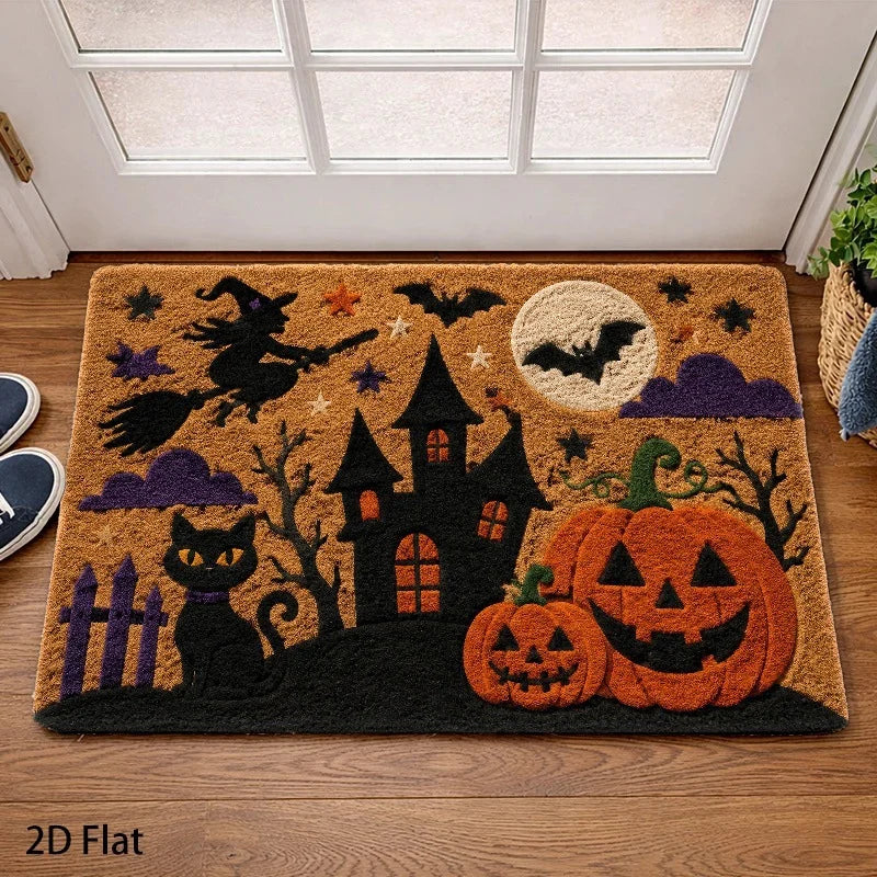 Entry Mat Christmas Gingerbread Design Non-Slip Backing