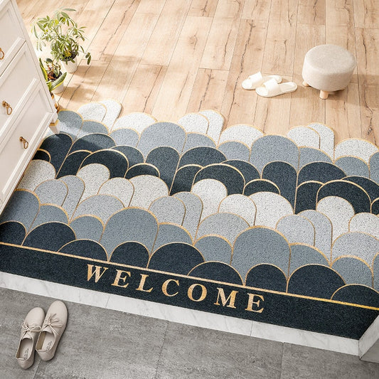 Entryway Doormat Durable PVC Coil Looped Surface