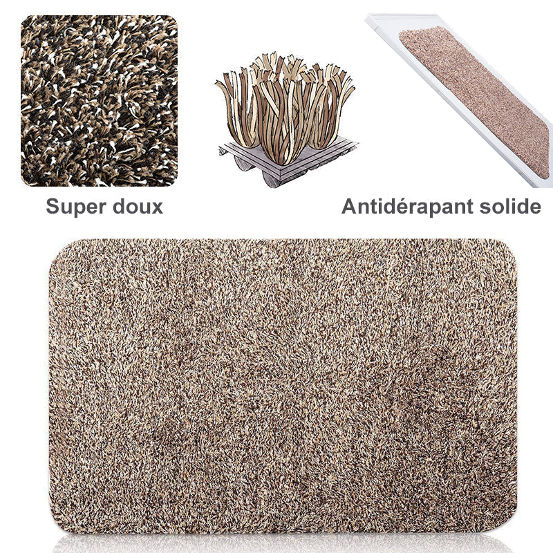Entryway Doormat Nano-Absorbent Polyester Non-Slip Rubber Base