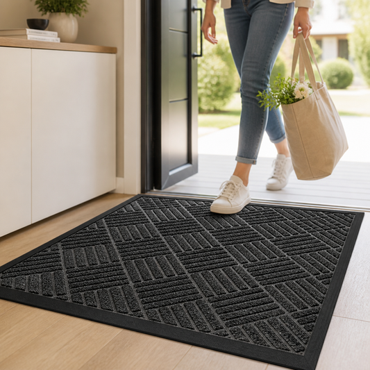 Entryway Mat Chevron Durable Non-Slip Backing