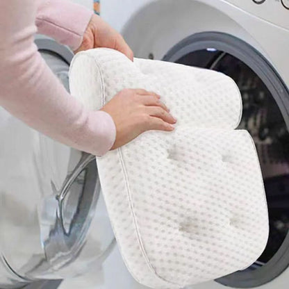 Ergonomic Bath Pillow with 4D Air Mesh and Non-Slip Support