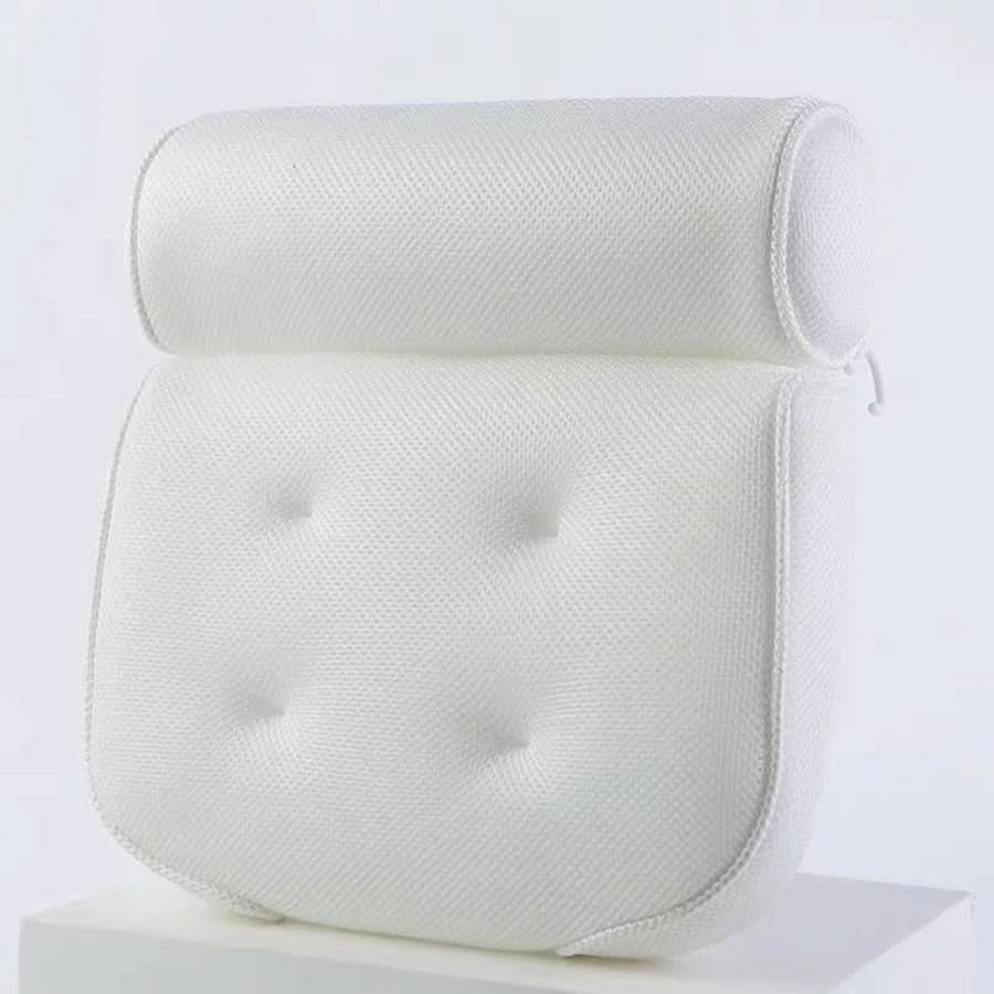 Ergonomic Bath Pillow with 4D Air Mesh and Non-Slip Support