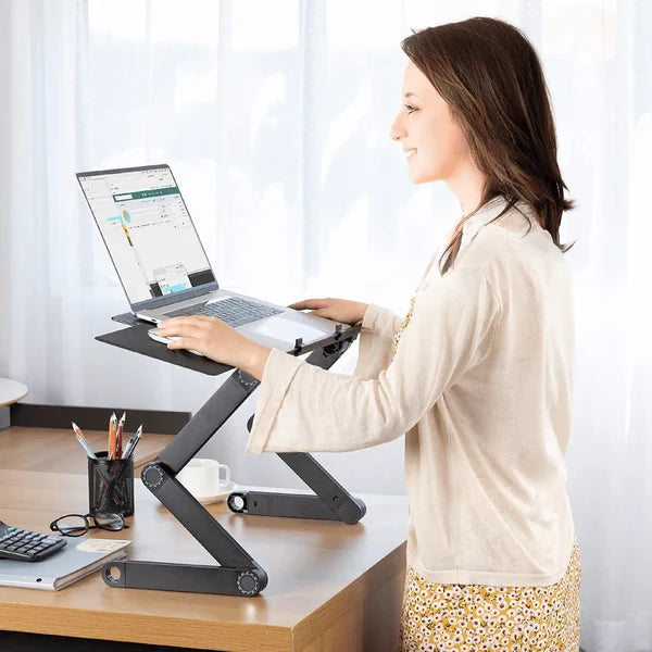 Ergonomic Laptop Stand with 360° Rotation – Supportive Flexibility