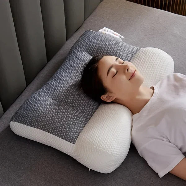 Ergonomic Neck Pillow Contoured Support Breathable Fabric