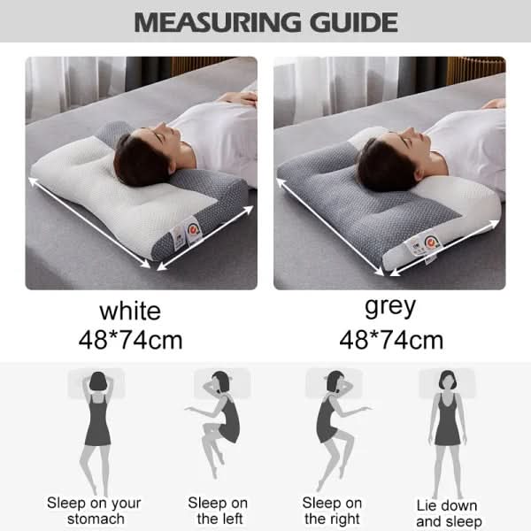 Ergonomic Neck Pillow Contoured Support Breathable Fabric