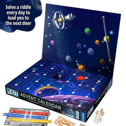 Escape Room Advent Calendar Space-Themed 24-Day Puzzle Game