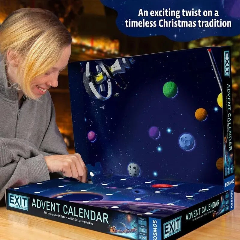 Escape Room Advent Calendar Space-Themed 24-Day Puzzle Game
