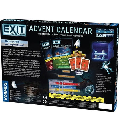 Escape Room Advent Calendar Space-Themed 24-Day Puzzle Game