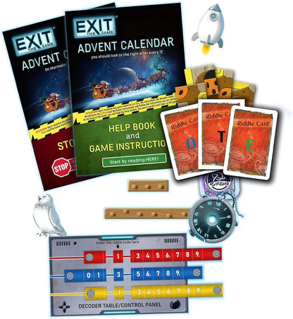 Escape Room Advent Calendar Space-Themed 24-Day Puzzle Game