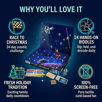 Escape Room Advent Calendar Space-Themed 24-Day Puzzle Game