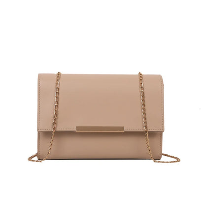 Evening Clutch Synthetic Leather Removable Chain Strap