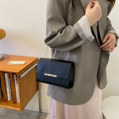Evening Clutch Synthetic Leather Removable Chain Strap