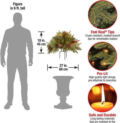 Evergreen Urn Filler Battery-Powered 35 LEDs With Timer