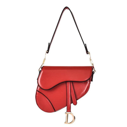 Exclusive PU Leather Shoulder Bag for Women – Chic Saddle Style