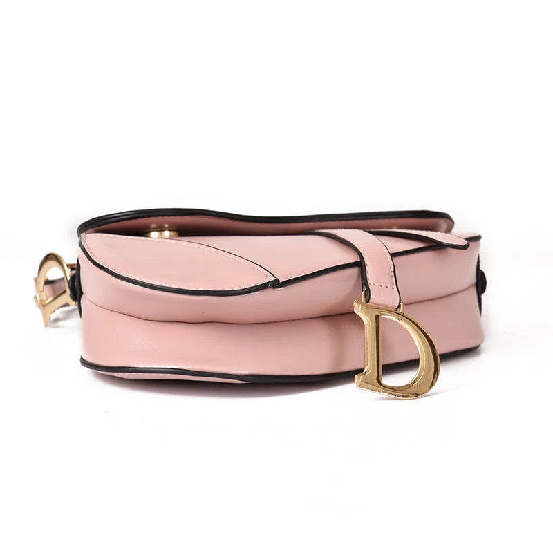 Exclusive PU Leather Shoulder Bag for Women – Chic Saddle Style