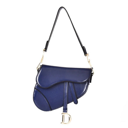 Exclusive PU Leather Shoulder Bag for Women – Chic Saddle Style