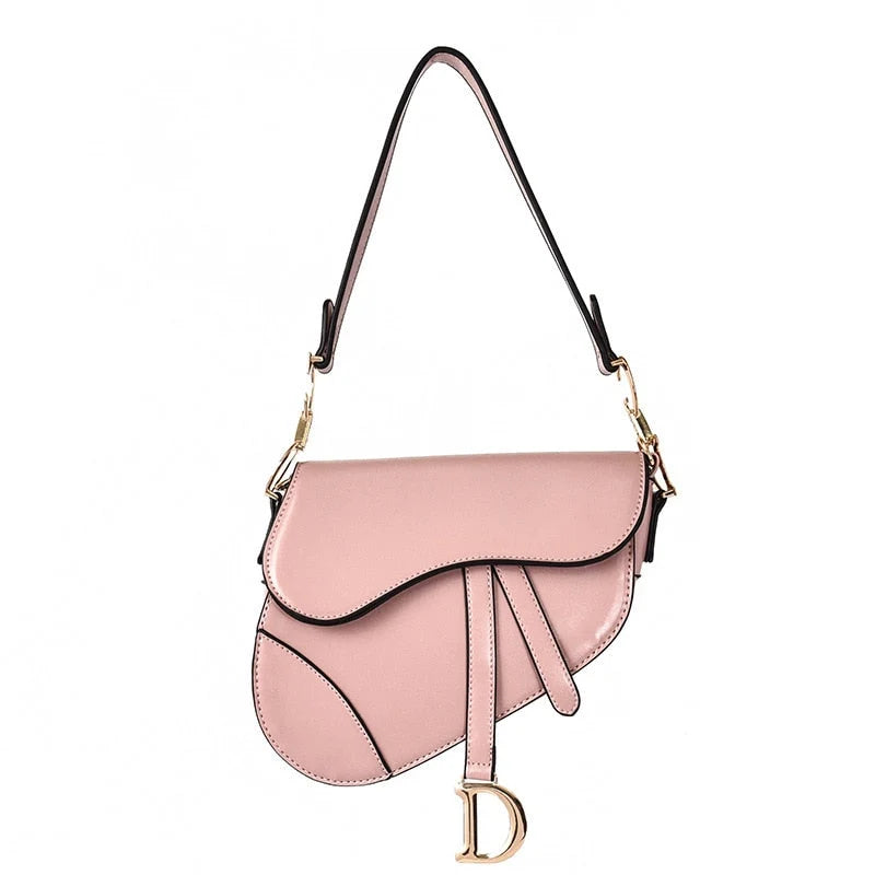 Exclusive PU Leather Shoulder Bag for Women – Chic Saddle Style