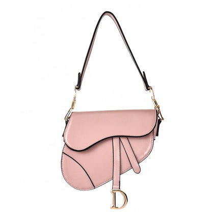 Exclusive PU Leather Shoulder Bag for Women – Chic Saddle Style