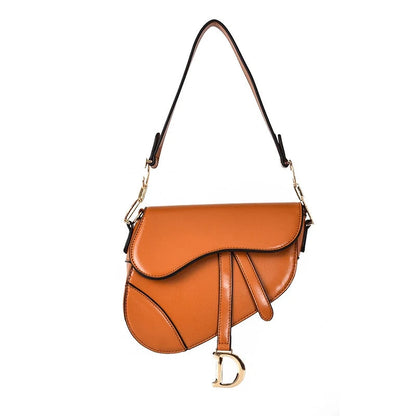 Exclusive PU Leather Shoulder Bag for Women – Chic Saddle Style