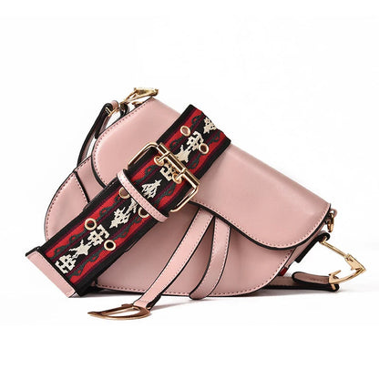 Exclusive PU Leather Shoulder Bag for Women – Chic Saddle Style