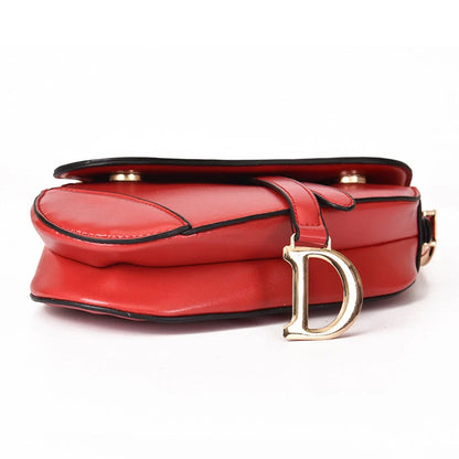 Exclusive PU Leather Shoulder Bag for Women – Chic Saddle Style