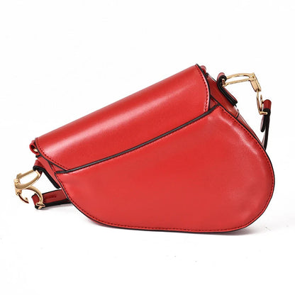 Exclusive PU Leather Shoulder Bag for Women – Chic Saddle Style