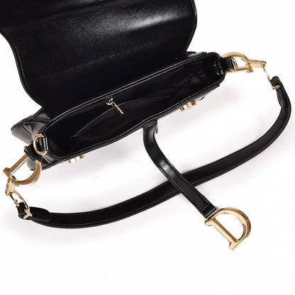 Exclusive PU Leather Shoulder Bag for Women – Chic Saddle Style