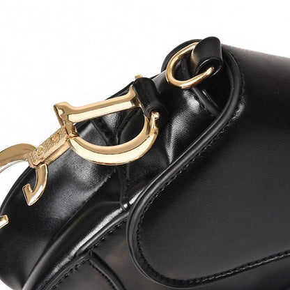 Exclusive PU Leather Shoulder Bag for Women – Chic Saddle Style