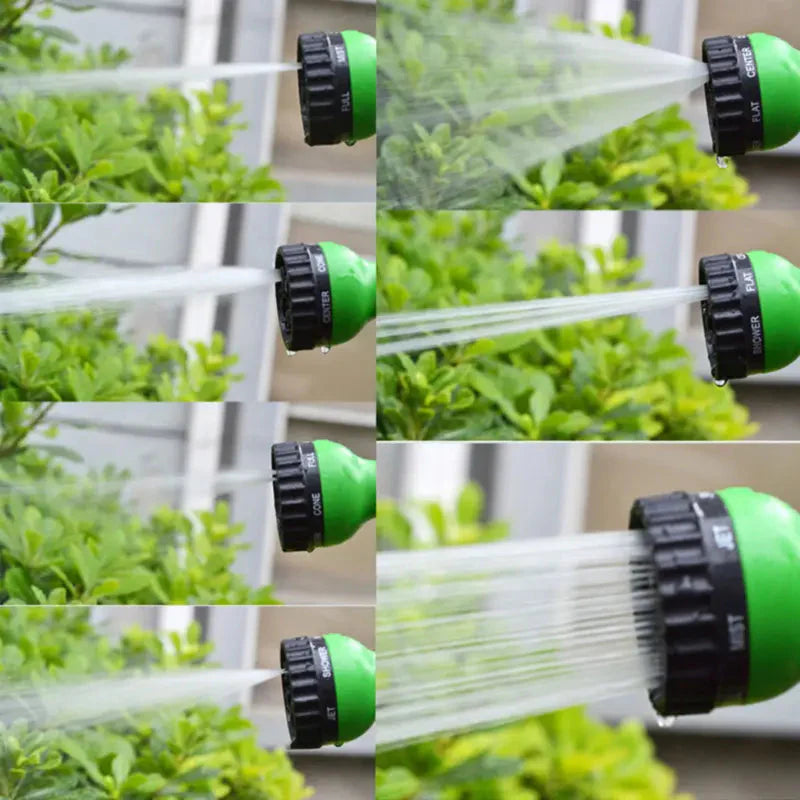 Expandable Garden Hose Expands 3x 7-Function Nozzle