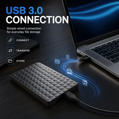 External Hard Drive 10TB USB 3.0 Compact Design