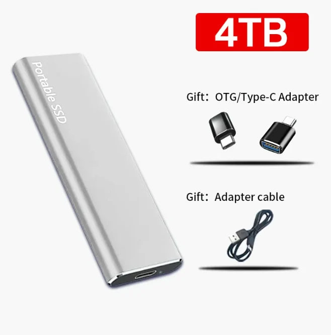 External Hard Drive 4TB USB-C Metal Casing