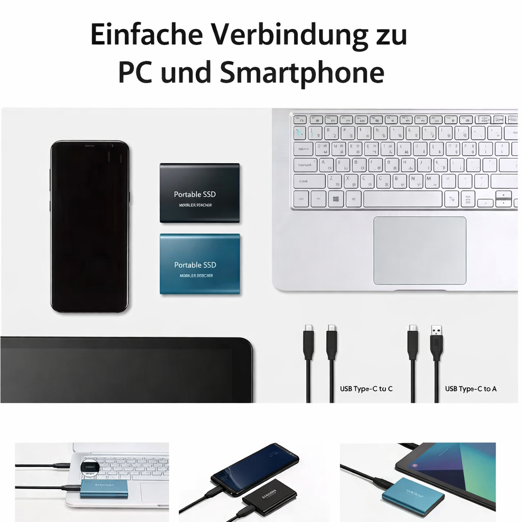 External SSD 128GB USB 3.1 & USB-C Shockproof Aluminum