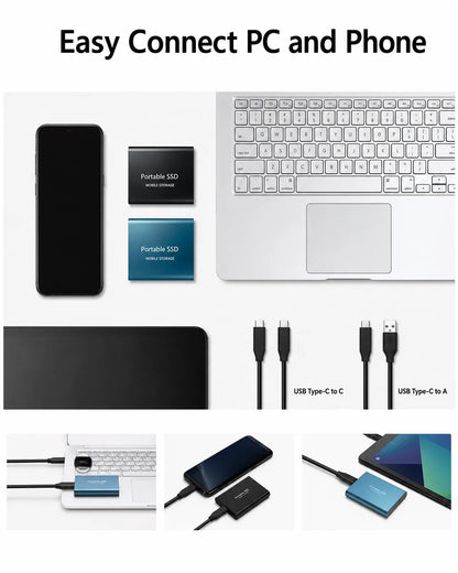 External SSD Drive 128TB Portable 540 MB/s