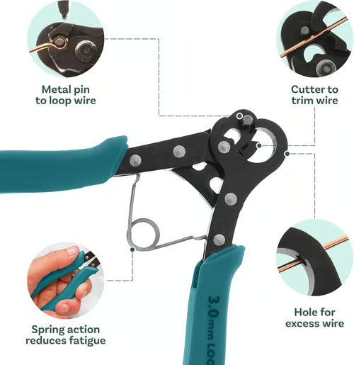Eyelet Pliers Multi-Hole Head Ergonomic Spring-Return Handles