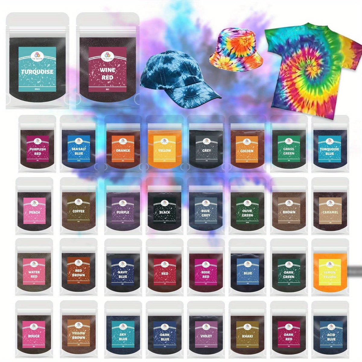 Fabric Dye Kit Multicolor For Cotton & Textiles