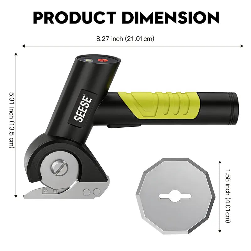 Fabric & Leather Cutter Cordless Brushless Motor