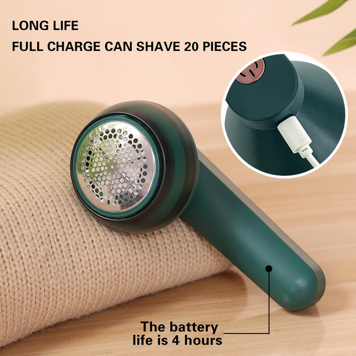 Fabric Shaver Cordless Rechargeable Removable Lint Collector