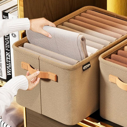 Fabric Storage Box Foldable Space Saving Reinforced Handles