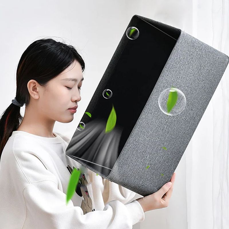Fabric Storage Box Foldable Space Saving Reinforced Handles