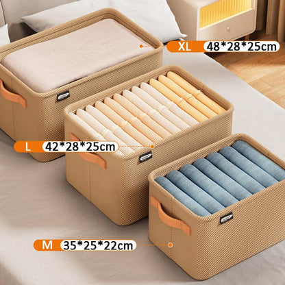 Fabric Storage Box Foldable Space Saving Reinforced Handles