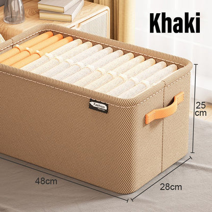 Fabric Storage Box Foldable Space Saving Reinforced Handles
