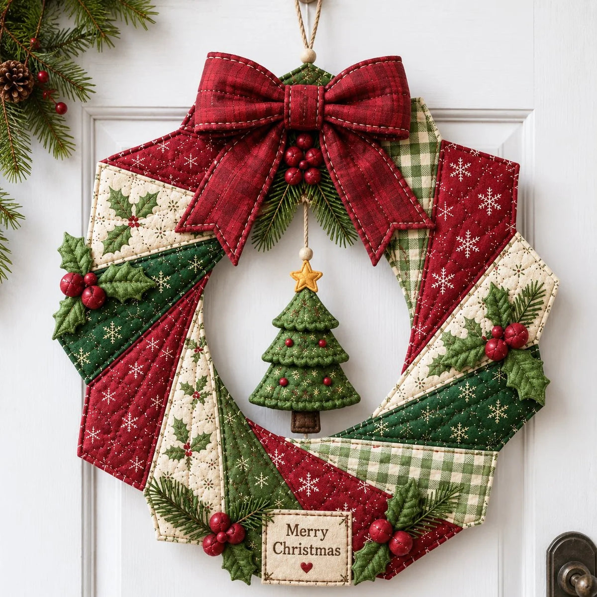 Fabric Wreath Kit DIY Christmas Craft