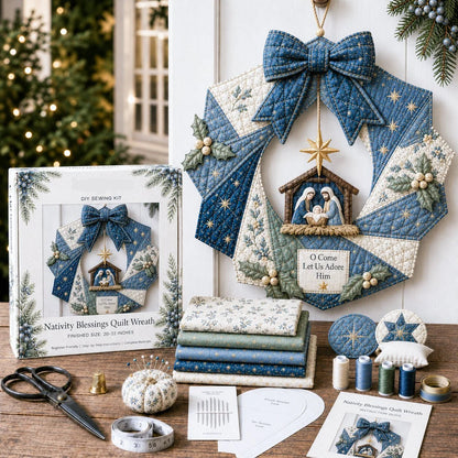 Fabric Wreath Kit DIY Christmas Craft