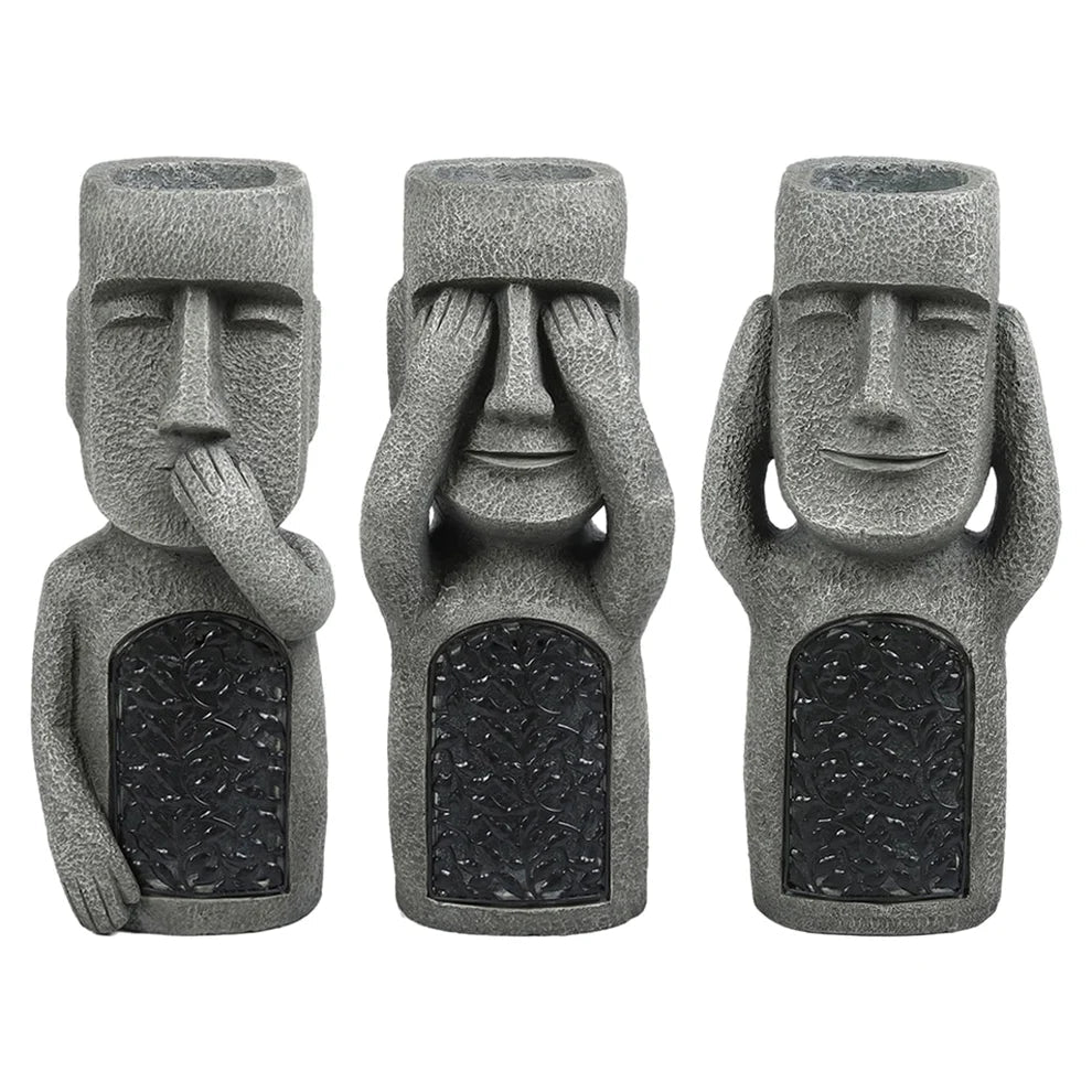 Face Planter Solar LED Weatherproof Resin