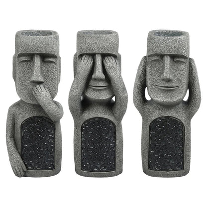 Face Planter Solar LED Weatherproof Resin