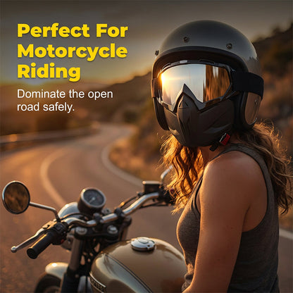 Face Shield Detachable Goggles & Ventilated Anti-Fog Polycarbonate