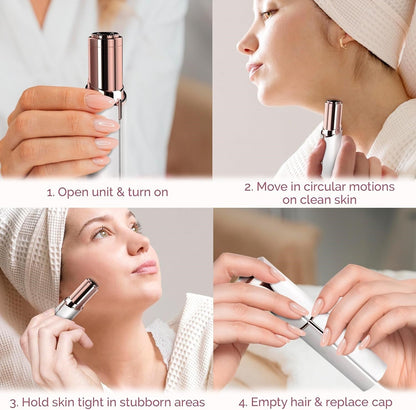 Facial Hair Remover Lipstick-Style Stainless Steel Blade Travel Size