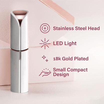 Facial Hair Remover Lipstick-Style Stainless Steel Blade Travel Size