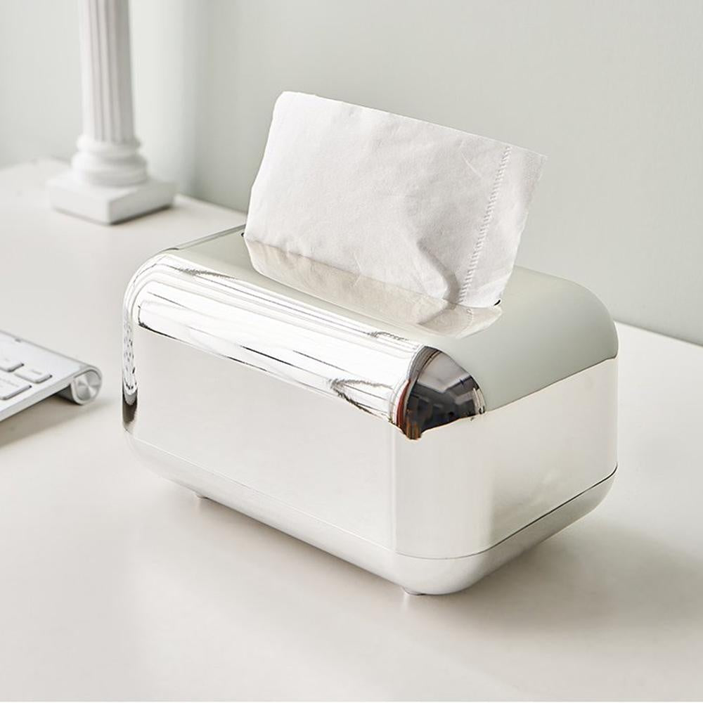 Facial Tissue Box Spring-Loaded Non-Slip Base